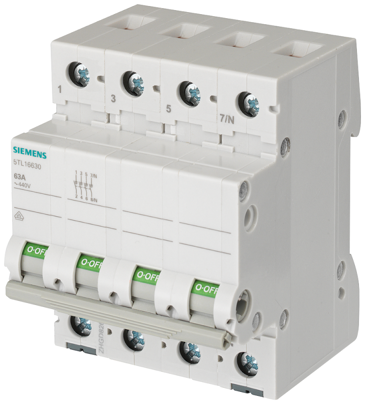 Выключатель нагрузки 80А 3-пол. +N Siemens 5TL16800