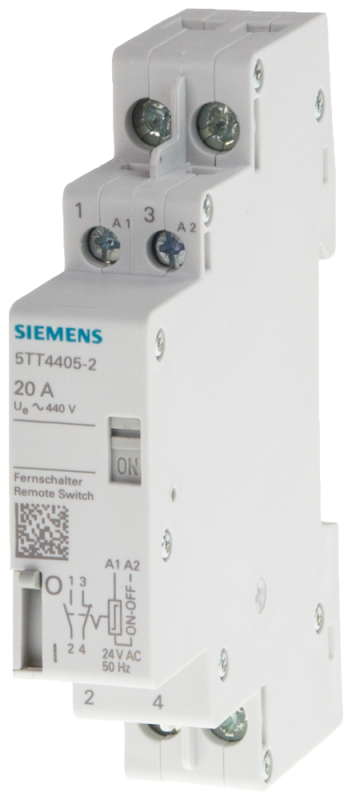 Выключатель дистанционный 2НО 20А 24В DC Siemens 5TT44125