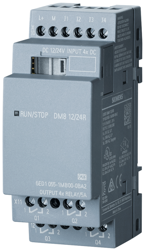 Модуль расширения 12/24В ширина 2TE 4 DI/4 DO для LOGO 8 Siemens 6ED10551MB000BA2 Модуль расширения 12/24В ширина 2TE 4 DI/4 DO для LOGO 8 Siemens 6ED10551MB000BA2
