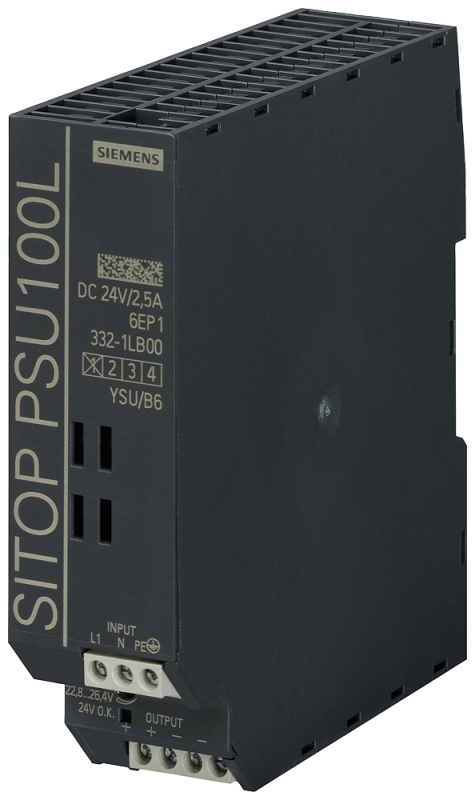Блок питания стабилизированный SITOP PSU100L 24В/2.5А Siemens 6EP13321LB00