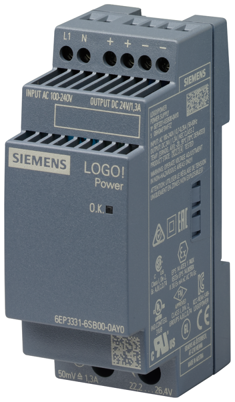 Блок питания стабилизированный вход=100-240В выход =24В/1.3А Siemens 6EP33316SB000AY0
