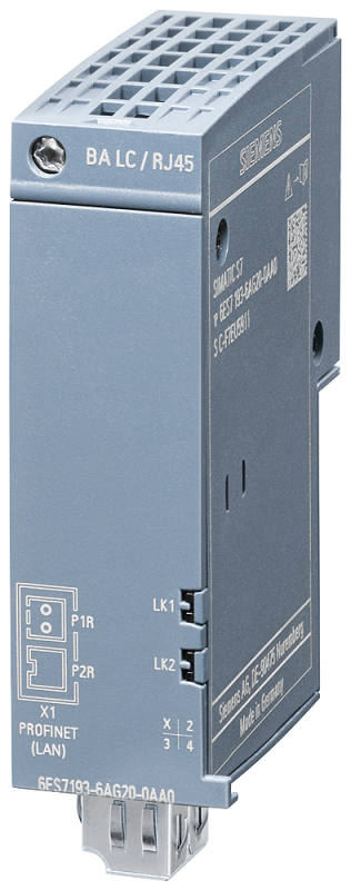 Адаптер сетевой Simatic ET 200SP BA LC/RJ45 медиа-конвертер оптика-медь 1хLC разьем оптический и 1хRJ45 разьем для подключения к Profinet Siemens 6ES71936AG200AA0