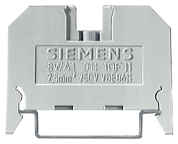 Клемма термопластиковая размер 2.5 6мм винтовое подсоед. син. Siemens 8WA10111BF23