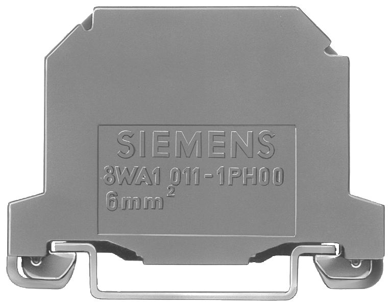 Клемма винт. п/п 8ммх1 желт./зел. на DIN-рейку Siemens 8WA10111PH11