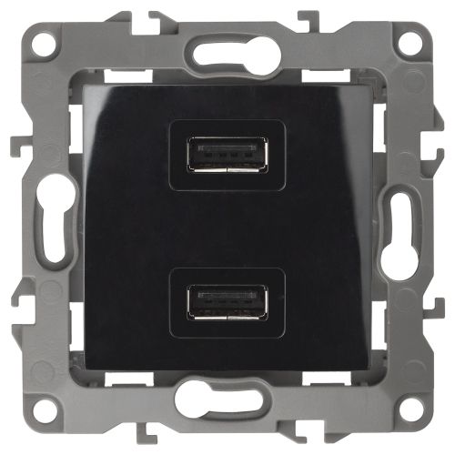 Устройство зарядное USB 12-4110-06 5В-2100мА черн. ЭРА Б0027496