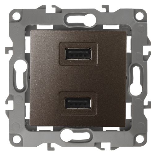 Устройство зарядное USB 12-4110-13 5В-2100мА бронза ЭРА Б0027498