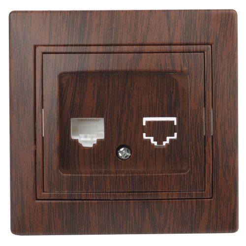 Розетка компьютерная 1-м СП Plano 1-303-10 RJ45 IP20 венге Intro Б0030088