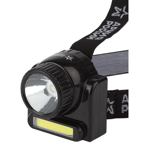 Фонарь аккумуляторный налобный Армия России Гранит GA-501 COB 3Вт + LED 3Вт ближний и дальний свет (