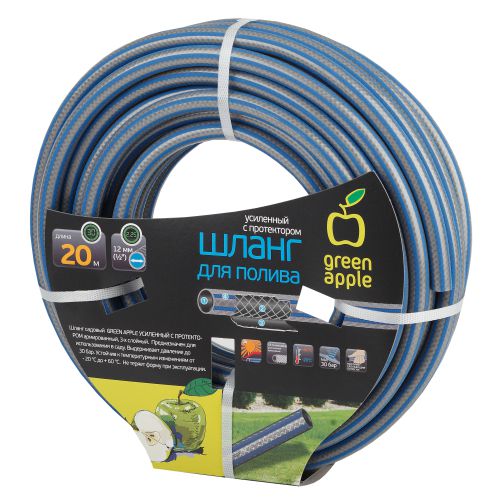 Шланг для полива Усиленный с протектором 12мм (1/2)х20м GWGH1-032 Green Apple Б0032830
