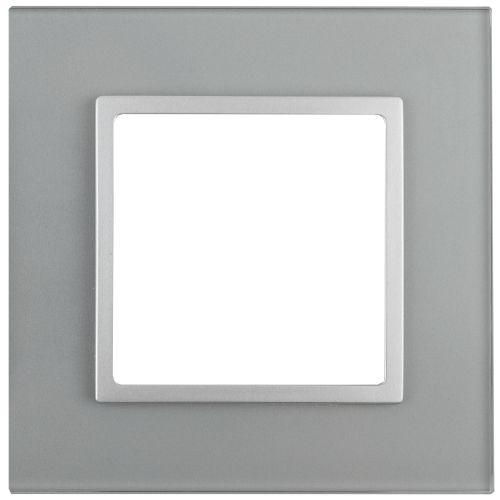 Рамка 1-м 14-5101-03 стекло Elegance алюм.+алюм. ЭРА Б0034472