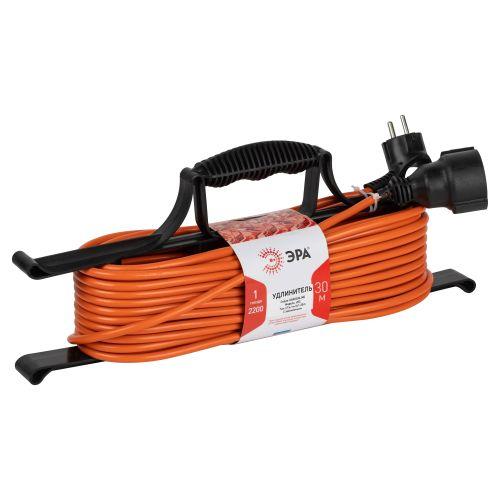 Удлинитель-шнур на рамке 1х30м с заземл. UFx-1e-3x1-30m ПВС 3х1 Эра Б0048667