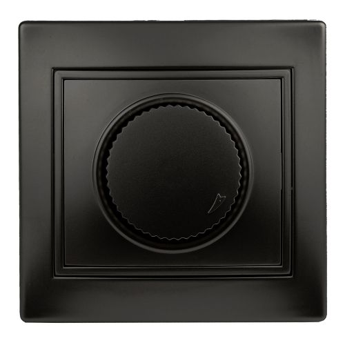 Светорегулятор поворотный СП Plano 1-401-05 600Вт 230В IP20 антрацит Intro Б0053938
