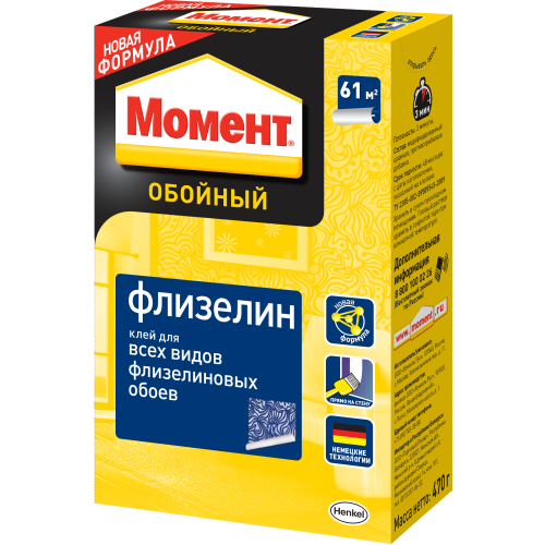 Клей обойный Флизелин 470г 3000294 Момент Б0059304