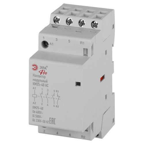 Контактор модульный КМ25-40 АС PRO NO-902-332 Эра Б0062321