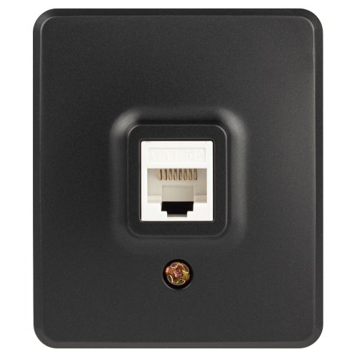 Розетка Эксперт 11-3203-05 информационная RJ45 IP20 ОУ антрацит Эра Б0062988