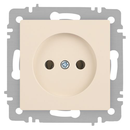 Розетка 1-м СП Accent 6-201-02 16А IP20 250В 2P сл. кость Intro Б0063659