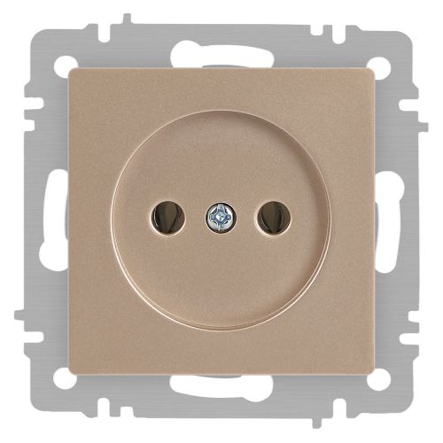 Розетка 1-м СП Accent 6-201-04 16А IP20 250В 2P шампань Intro Б0063663