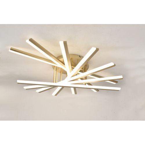 Светильник светодиодный Cordelia 6184-701 LED 120Вт 3000-6000К потолочн. золотой с пультом Rivoli Б0068441