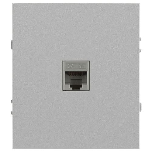 Розетка информационная 1-м СП Arktik RJ45 16А IP20 250В алюм. Эра Б0070476