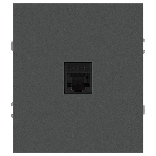 Розетка информационная 1-м СП Arktik RJ45 16А IP20 250В графит Эра Б0070479