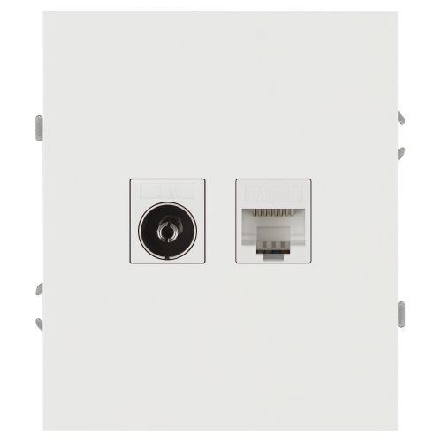 Розетка комбинированная СП Arktik RJ45 + TV 16А IP20 250В бел. Эра Б0070494