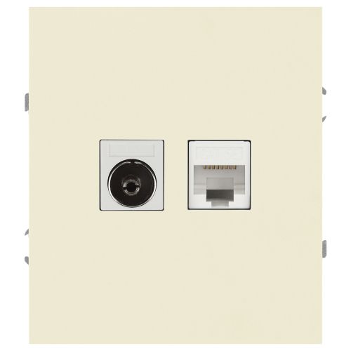 Розетка комбинированная СП Arktik RJ45 + TV 16А IP20 250В сл. кость Эра Б0070495
