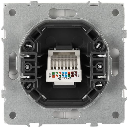 Розетка информационная 1-м СП Galaxy RJ45 16А IP20 250В бел. Эра Б0070735