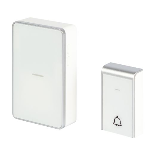 Звонок дверной C103W беспроводной LED подсветка IP44 150м 38 мелодий бел. U16B-N12 white Era Эра Б0072157