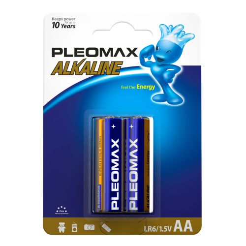 Элемент питания алкалиновый AA/LR6 BP-2 (блист.2шт) Pleomax C0008046