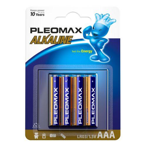 Элемент питания алкалиновый AAA/LR03 BP-4 (блист.4шт) Pleomax C0019241