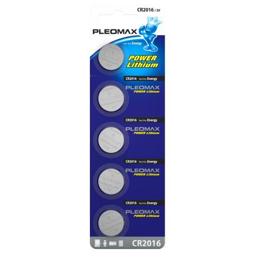 Элемент питания литиевый CR2016 BP-5 (блист.5шт) Pleomax C0022142