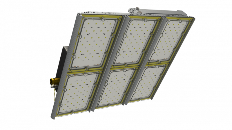 Комплект светильников светодиодных тройной Unit Ex 150/17000 К10 450Вт 3000К IP66 51000лм 0.98PF 70Ra Кп<1 лира (уп.3шт) Diora DUEx150K10-3K-L-3Kt