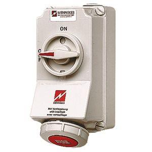 Розетка наружн. уст. Duo 32А 3P+E+N IP67 с мех. блок Mennekes 5608A