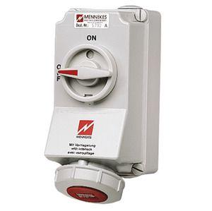 Розетка наружн. уст. Duo 32А 3P+E 3ч IP67 с мех. блок Mennekes 5792A