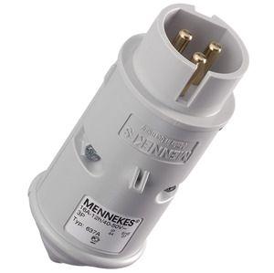 Вилка эл. каб. 16А 2P+N IP44 40-50В Mennekes 637A
