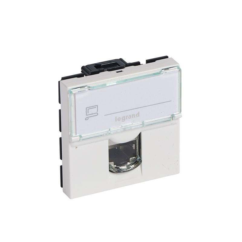 Розетка компьютерная СП 2мод. Mosaic RJ45 кат.6 UTP механизм бел. Leg 076564