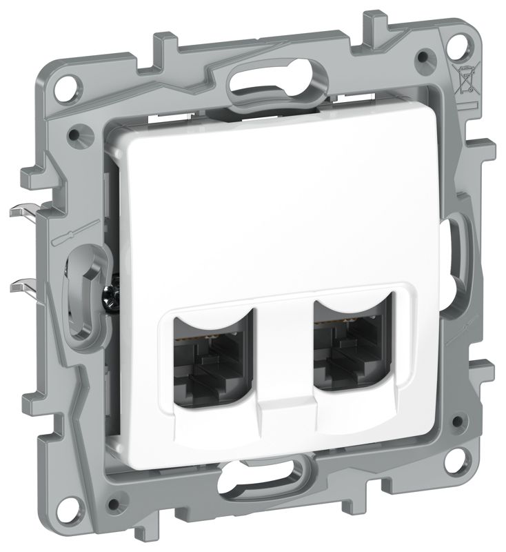 Розетка 2-ая комп. RJ45 кат.6 UTP 6722541 бел. IEKETIKA IEK 6722541