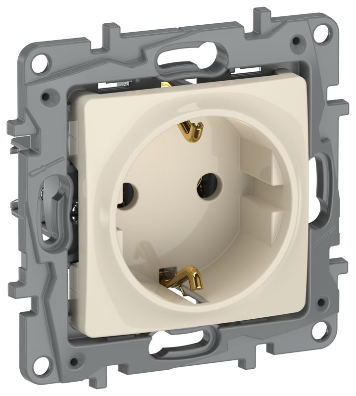 Розетка 1-м IEKETIKA 16А IP20 с заземл. без защ. шторок сл. кость IEK 6723211