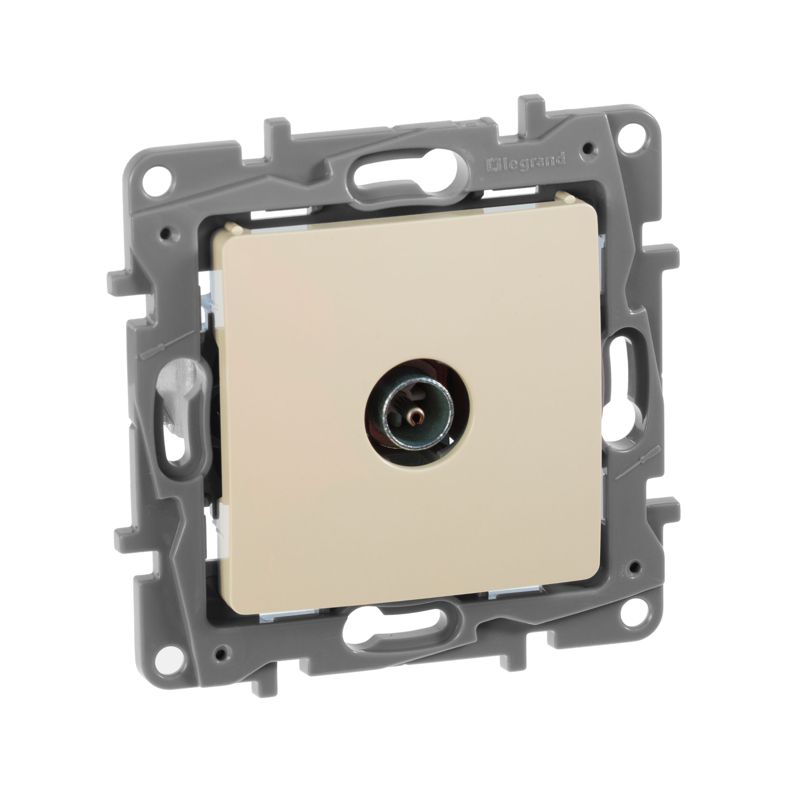 Розетка телевизионная TV СП Etika 2дБ 0-2400МГц с топологией "звезда" механизм сл. кость IEK 672351 Legrand (группа IEK)