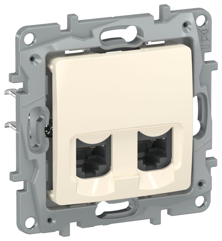 Розетка 2-ая комп. RJ45 кат.6 UTP 6723541 сл. к. IEKETIKA IEK 6723541