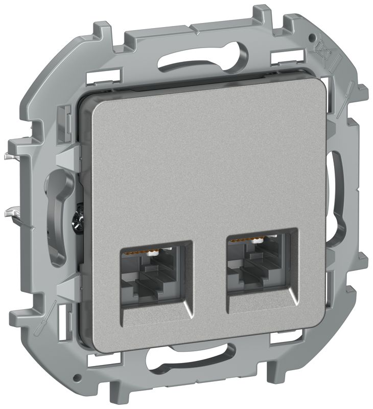 Розетка компьютерная 2-м IEKINSPIRIA RJ45 кат.5Е UTP алюм. IEK 6738371