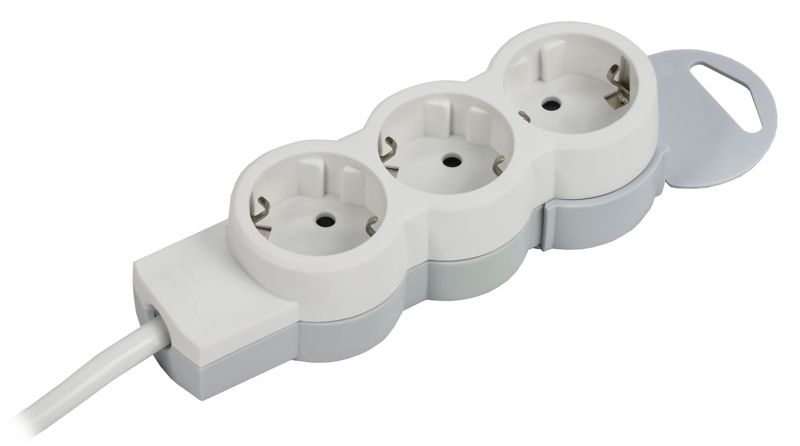 Удлинитель 3х1.5м с заземл. 16А IP20 Стандарт 3х2P+E IEK 695001