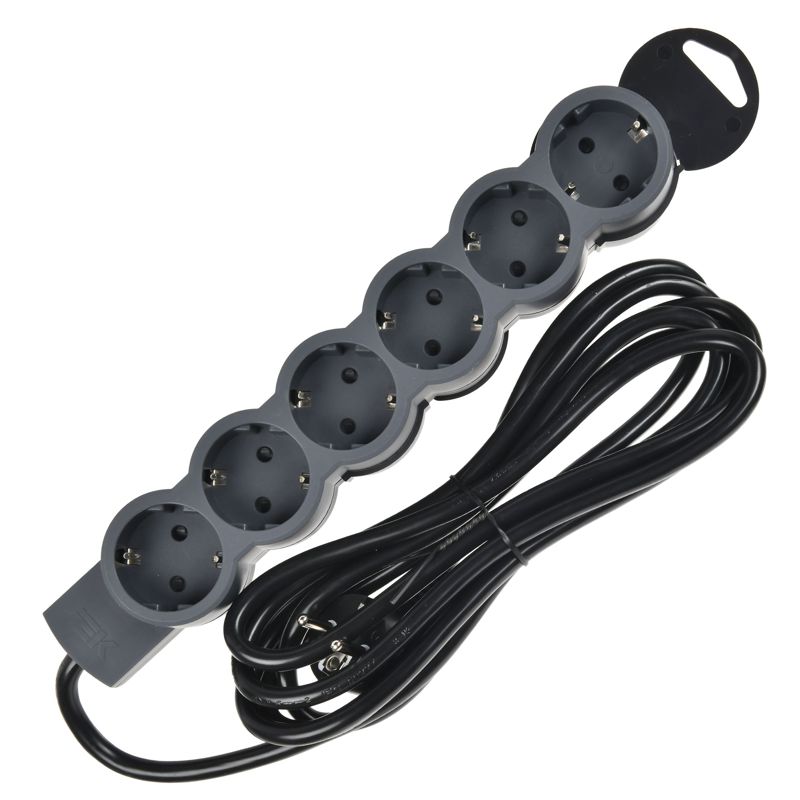 Удлинитель STANDARD У06 6 мест 3м 3х1.5кв.мм 16А черн. IEK 695050