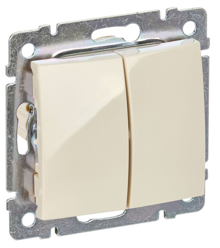 Переключатель проходной 2-кл. СП Valena 10А IP31 250В механизм сл. кость IEK 774308