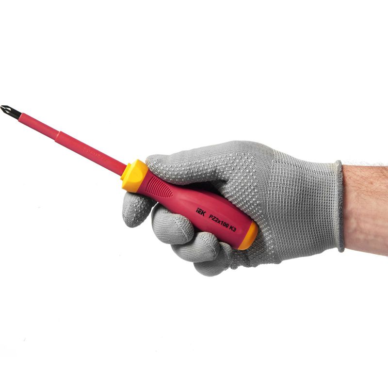 Отвертка диэлектрическая крестовая PZ2х100 K3 1000В ARMA2L 3 IEK A2L3-SC30-K3-PZ-20-100