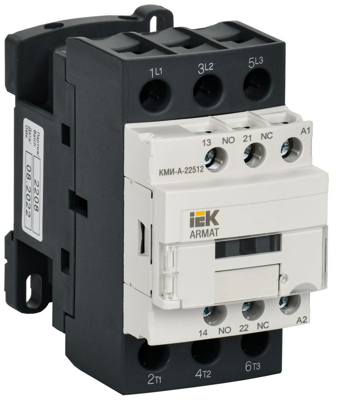 Контактор КМИ-А-22512 LC1D 25А кат. 110В AC 1НО+1НЗ AC-3 IEK AR-ACC-21-025-110-11