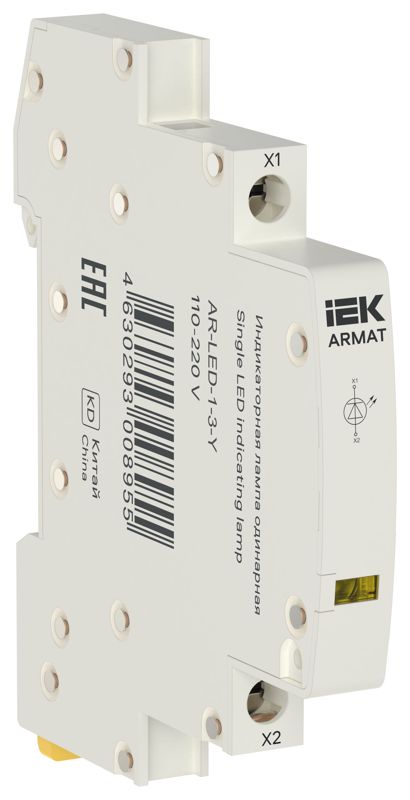 Лампа индикаторная одинарная LED 110-220В DC желт. ARMAT IEK AR-LED-1-3-Y