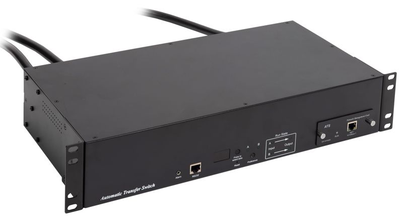 Переключатель автоматический ATS 19дюйм 2U 32А без разъемов ITK ATS-32-2U-0