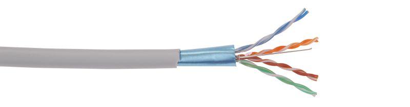 Кабель витая пара ШПД F/UTP кат.5E 4х2х0.48мм 24 AWG PVC solid сер. (305м) (м) ITK BC1-C5E04-311