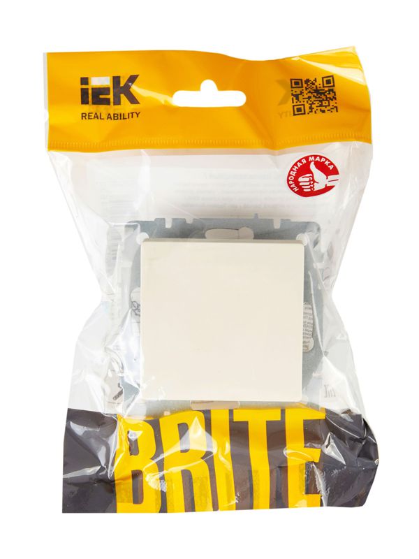 Выключатель перекрестный 1-кл. СП BRITE 10А ВС10-1-3-БрКр механизм беж. IEK BR-V13-0-10-K10